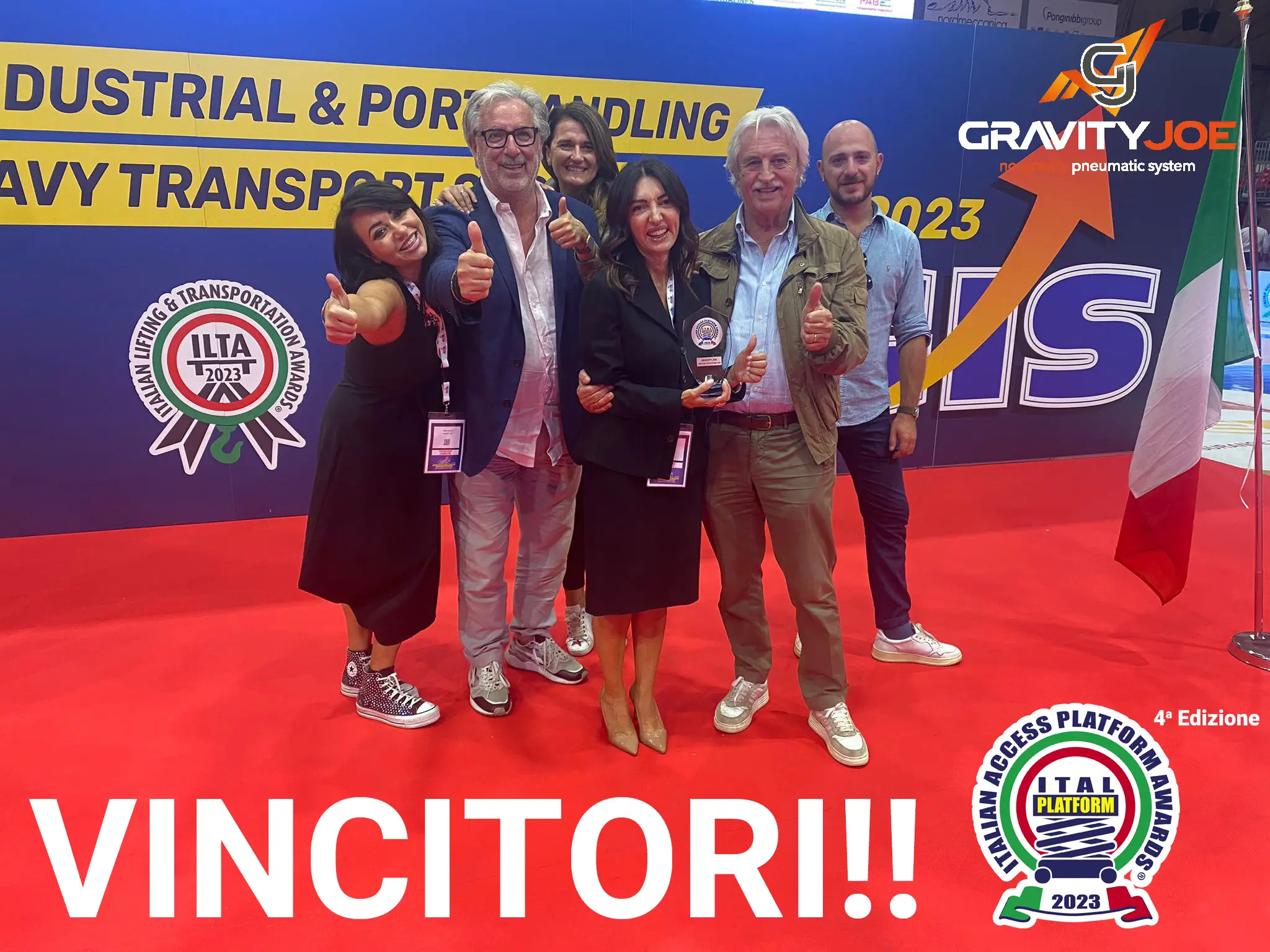 GIS EXPO 2023: GravityJoe®️ vincitore del primo premio nella categoria Innovazione e sicurezza!